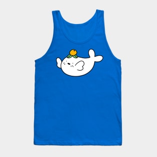 Orange Fruit Harp Seal Tank Top